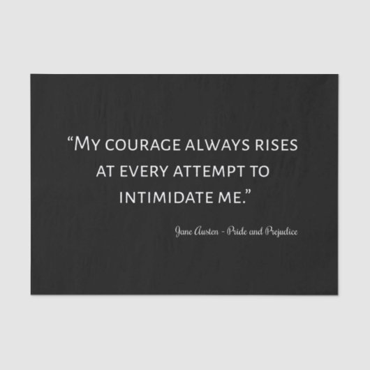 Pride en Prejudice Quote I Tissuepapier (Voorkant)