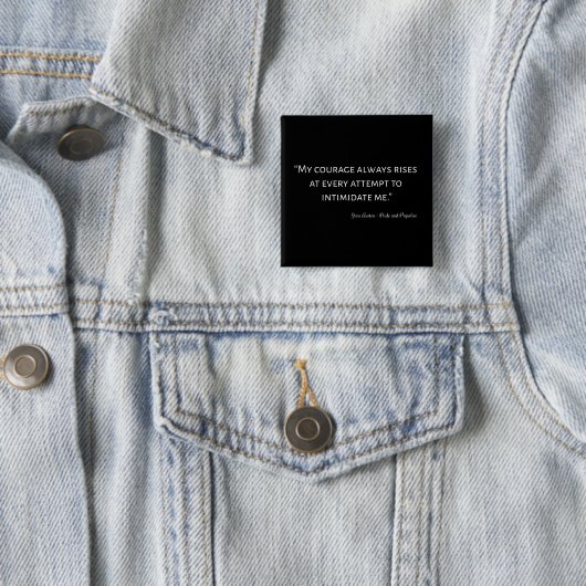 Pride en Prejudice Quote I Vierkante Button 5,1 Cm (In situ)