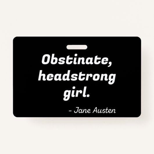 Pride en Prejudice Quote II Badge (Voorkant)