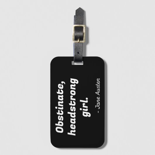 Pride en Prejudice Quote II Bagagelabel (Voorkant (verticaal))