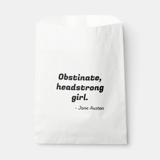 Pride en Prejudice Quote II Bedankzakje (Voorkant)