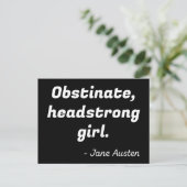 Pride en Prejudice Quote II Briefkaart (Staand voorkant)