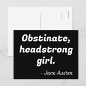 Pride en Prejudice Quote II Briefkaart (Voorkant / Achterkant)