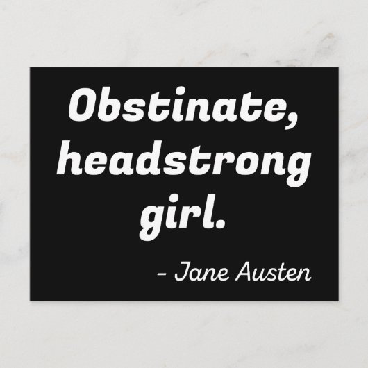 Pride en Prejudice Quote II Briefkaart (Voorkant)
