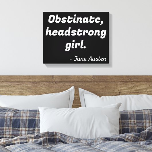 Pride en Prejudice Quote II Canvas Afdruk (Insitu (Slaapkamer))