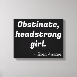 Pride en Prejudice Quote II Canvas Afdruk