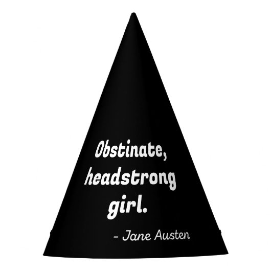 Pride en Prejudice Quote II Feesthoedjes (Voorkant)