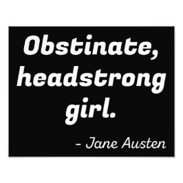 Pride en Prejudice Quote II Foto Afdruk