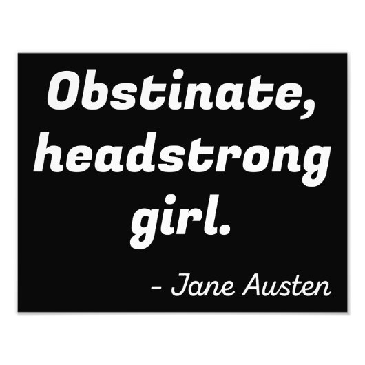 Pride en Prejudice Quote II Foto Afdruk (Voorkant)