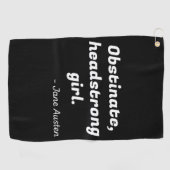 Pride en Prejudice Quote II Golfhanddoek (Horizontaal)