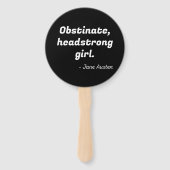 Pride en Prejudice Quote II Handwaaier (Achterkant)