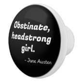 Pride en Prejudice Quote II Keramische Knop (Rechts)