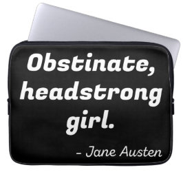 Pride en Prejudice Quote II Laptop Sleeve