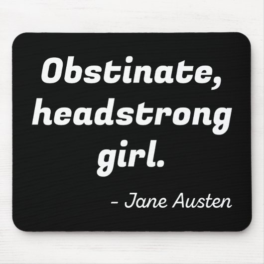 Pride en Prejudice Quote II Muismat (Voorkant)