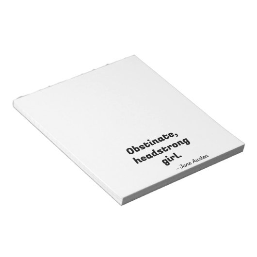 Pride en Prejudice Quote II Notitieblok (Schuin)