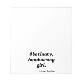 Pride en Prejudice Quote II Notitieblok