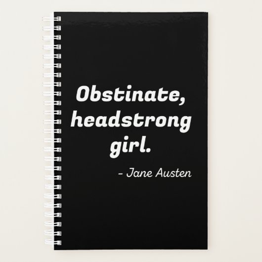 Pride en Prejudice Quote II Planner (Voorkant)