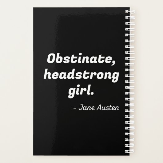 Pride en Prejudice Quote II Planner (Achterkant)
