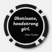 Pride en Prejudice Quote II Poker Chips (Achterkant)