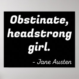 Pride en Prejudice Quote II Poster