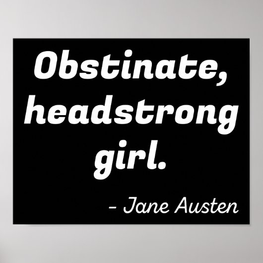 Pride en Prejudice Quote II Poster (Voorkant)