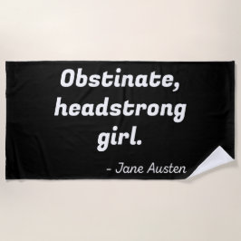 Pride en Prejudice Quote II Strandlaken