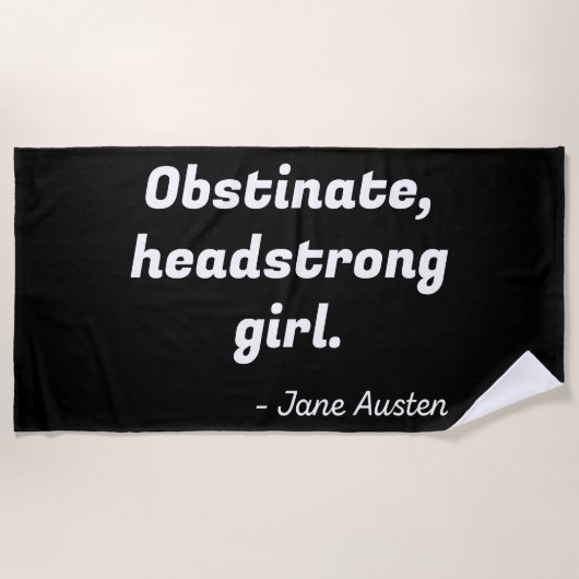 Pride en Prejudice Quote II Strandlaken (Voorkant)