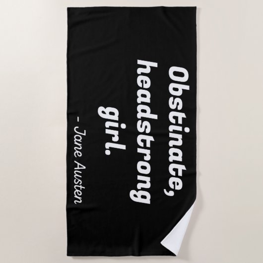 Pride en Prejudice Quote II Strandlaken (Voorkant)