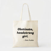 Pride en Prejudice Quote II Tote Bag (Voorkant)