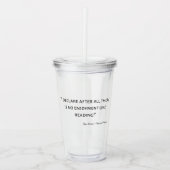 Pride en Prejudice Quote III Acryl Drinkbeker (Voorkant)