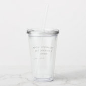 Pride en Prejudice Quote III Acryl Drinkbeker (Achterkant)