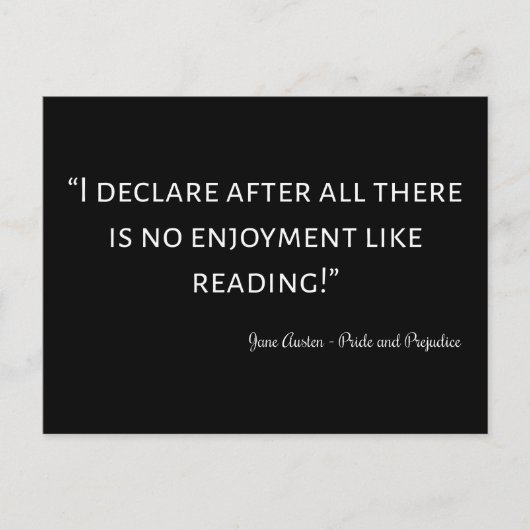 Pride en Prejudice Quote III Briefkaart (Voorkant)
