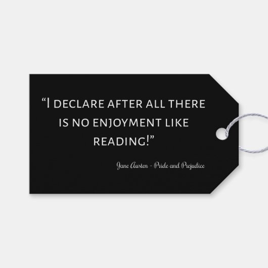 Pride en Prejudice Quote III Cadeaulabel (Voorkant (Horizontaal))