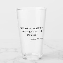 Pride en Prejudice Quote III Glas
