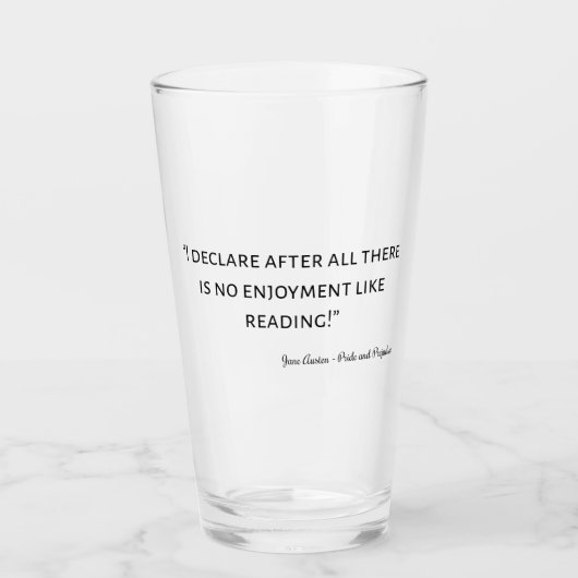 Pride en Prejudice Quote III Glas (Voorkant)