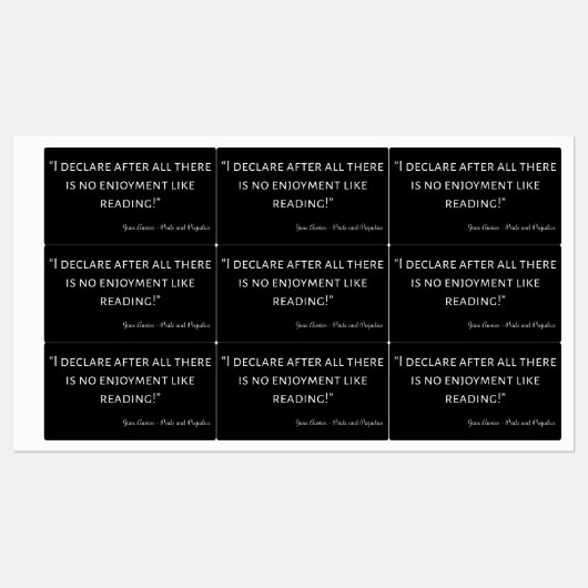 Pride en Prejudice Quote III Labels (Vel)