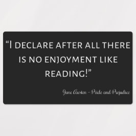 Pride en Prejudice Quote III Labels