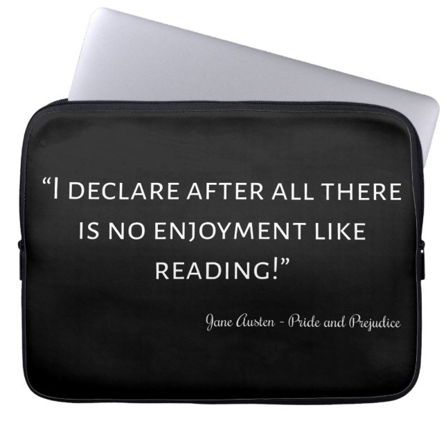 Pride en Prejudice Quote III Laptop Sleeve (Voorkant)