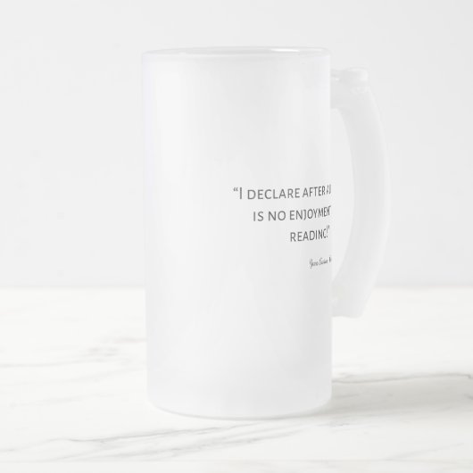 Pride en Prejudice Quote III Matglas Bierpul (Voorkant rechts)