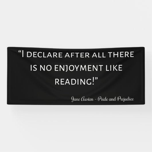 Pride en Prejudice Quote III Spandoek (Horizontaal)