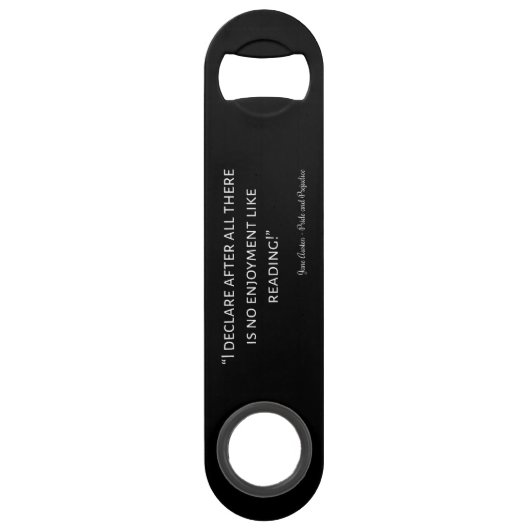 Pride en Prejudice Quote III Speed Flessenopener (Achterkant)
