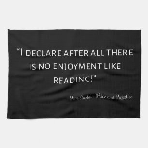 Pride en Prejudice Quote III Theedoek