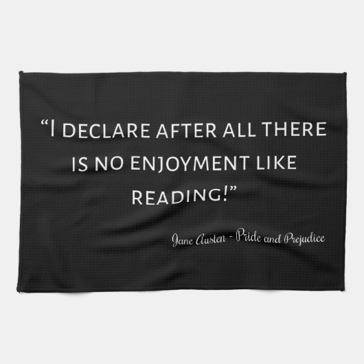 Pride en Prejudice Quote III Theedoek (Horizontaal)