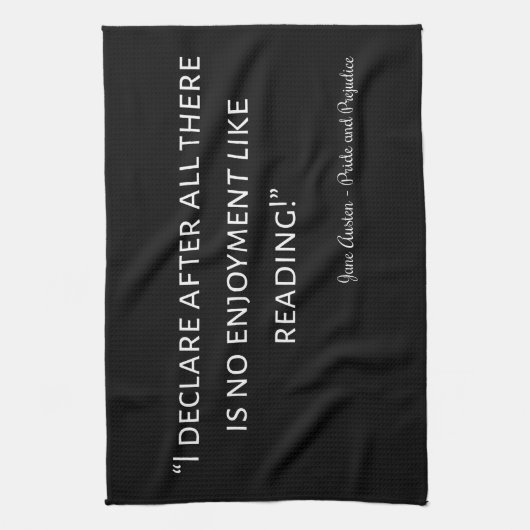 Pride en Prejudice Quote III Theedoek (Verticaal)