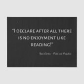 Pride en Prejudice Quote III Tissuepapier (Voorkant)