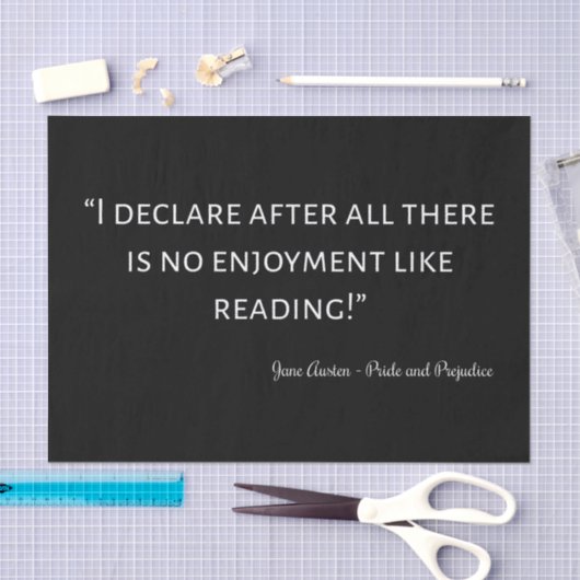 Pride en Prejudice Quote III Tissuepapier (Craft)