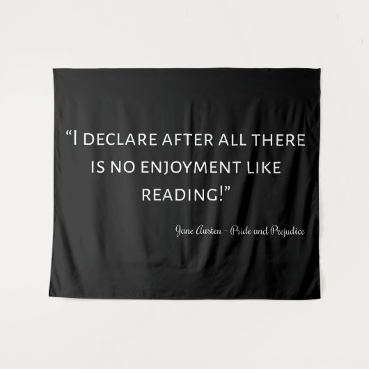 Pride en Prejudice Quote III Wandkleed (Voorkant (horizontaal))