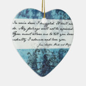 Pride en Prejudice Quote Keramisch Ornament (Rechts)
