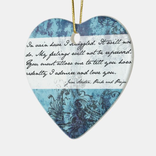 Pride en Prejudice Quote Keramisch Ornament (Links)
