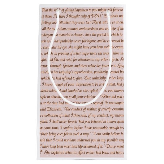 Pride en Prejudice Quote Klein Cadeauzakje (Voorkant)